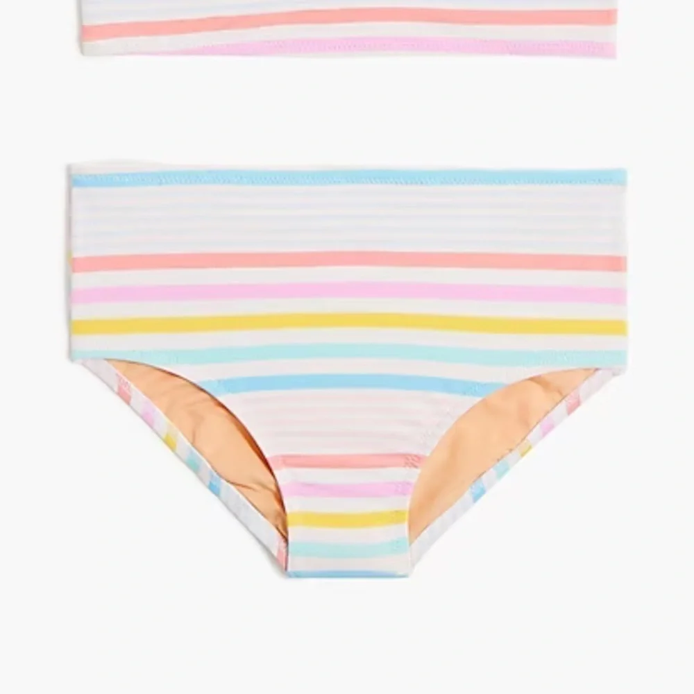 NWOT j crew Girls' striped bow bikini bottoms